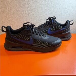 Nike Air Max Nuaxis Men’s Black Sneakers with lime green and blue highlights
